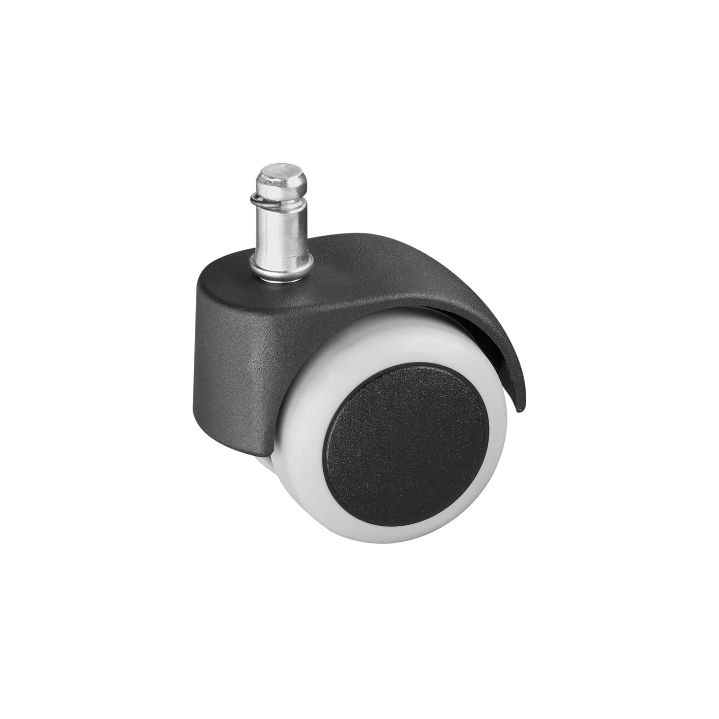 Ruota per sedie ufficio autofrenante 50 mm. perno ad incastro