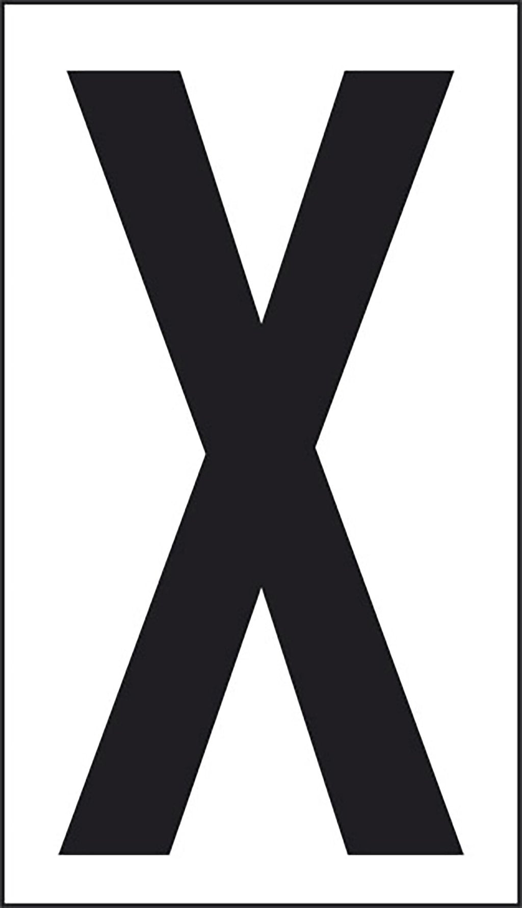 START Adesivo lettera X abitazioni uffici luoghi pubblici 10CMx5 6CM Originale