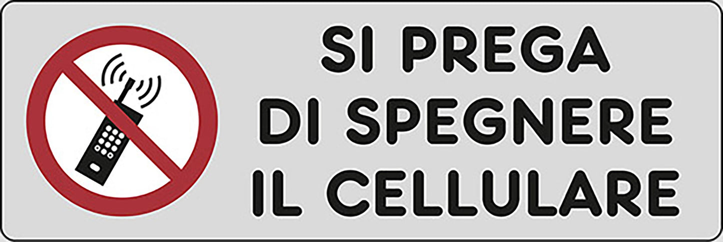 START Adesivo Si prega di spegnere il Cellulare no Phone 15CMx5CM