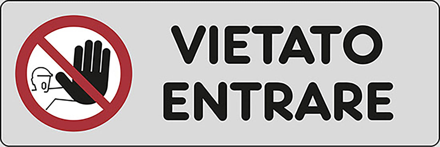 START Adesivo Vietato Entrare abitazioni cancello porta 15CMx5CM Originale