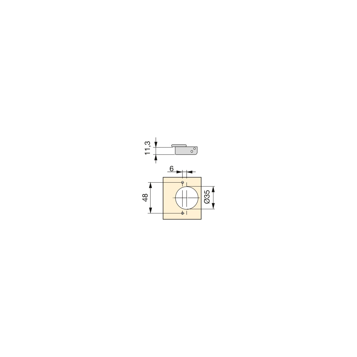 Kit cerniera mezzo colloX91N e basetta