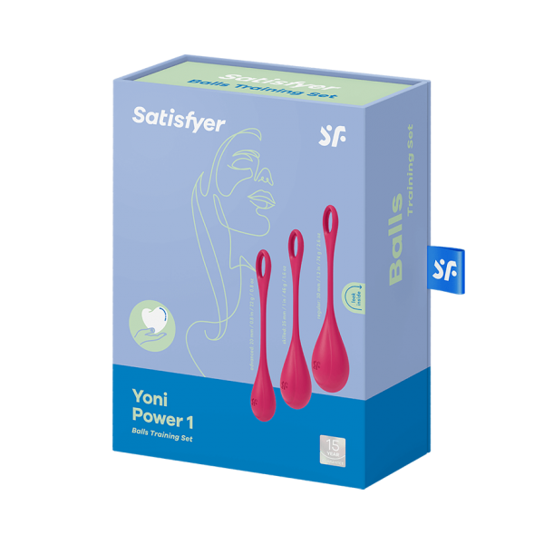 SATISFYER - SET DA ALLENAMENTO YONI POWER 1 ROSSO