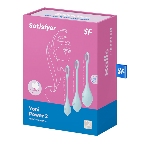 SATISFYER - SET DA ALLENAMENTO YONI POWER 2 BLU