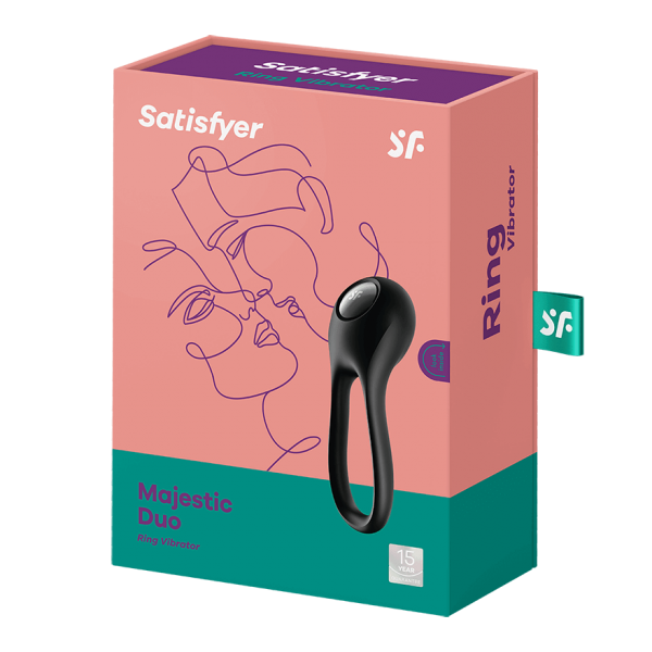 SATISFYER - VIBRATORE AD ANELLO MAJESTIC DUO NERO