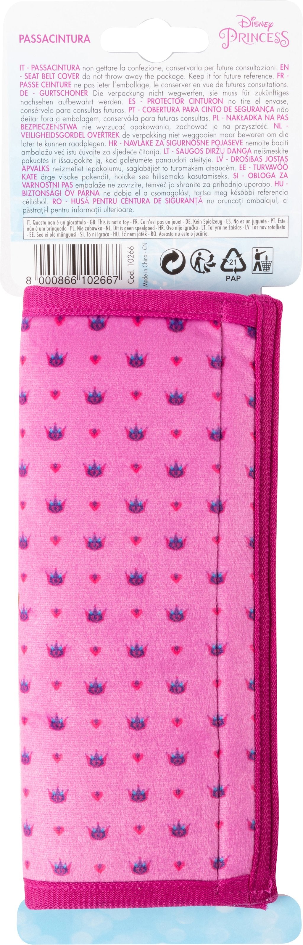 TATAWAY Disney Principesse Passacintura Singolo Auto Morbido Cuscino Cuscinetto