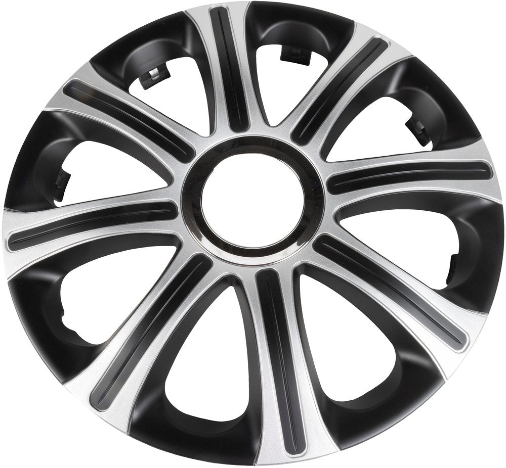 Borchie Modena ner/grig 14" set calotte auto in scatola