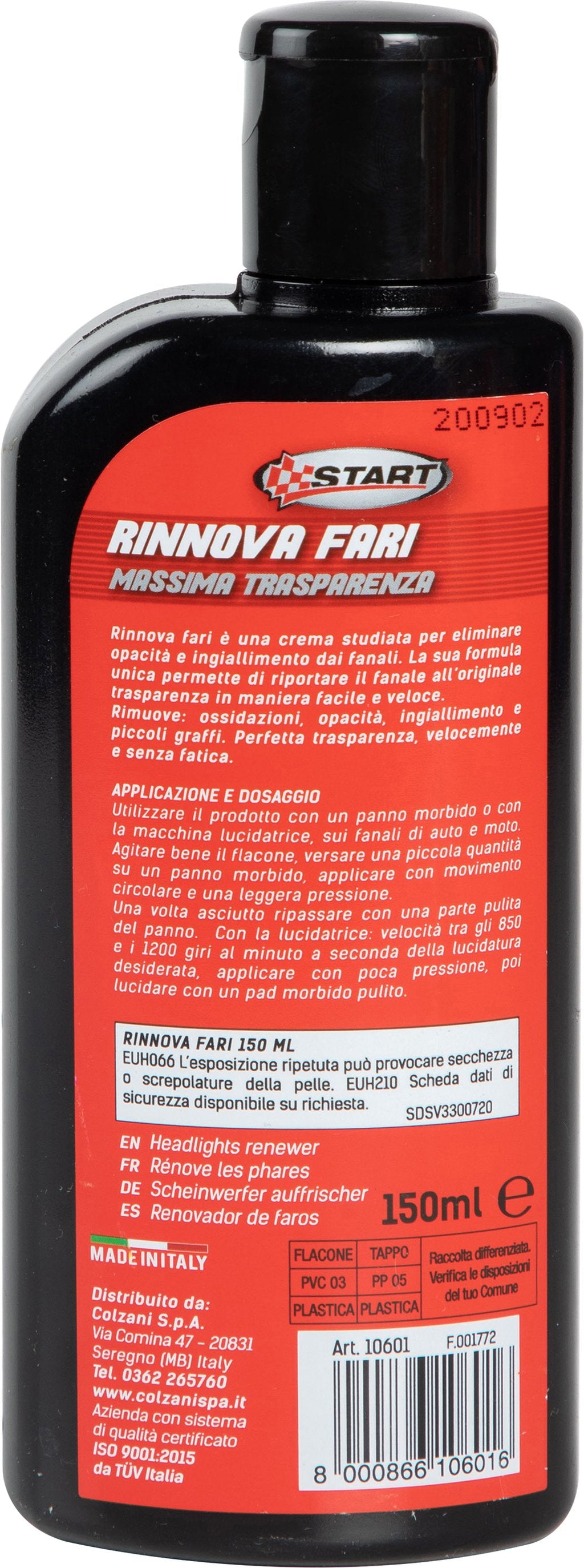 START Rinnova fari made in italy 150 ml Accessorio Originale Auto Resistente