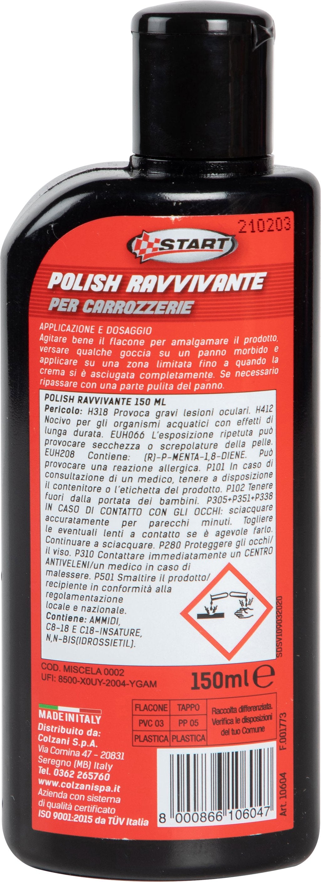 START Polish ravvivante per carrozzerie made in italy 150 ml Originale