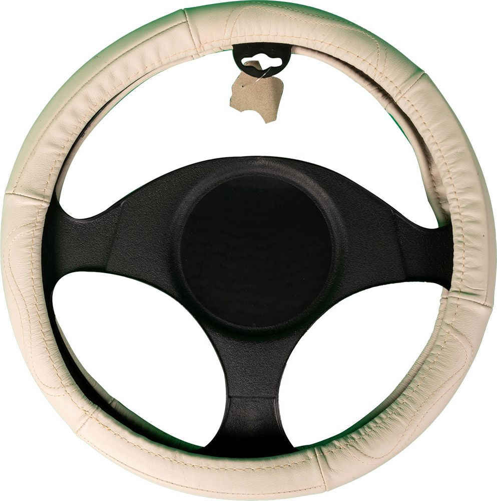 Coprivolante auto beige pelle adulto comodità sicurezza 37x39 protezione