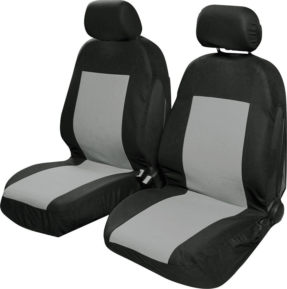 Coppia coprisedili anteriori Saturn auto universale nero/grigio