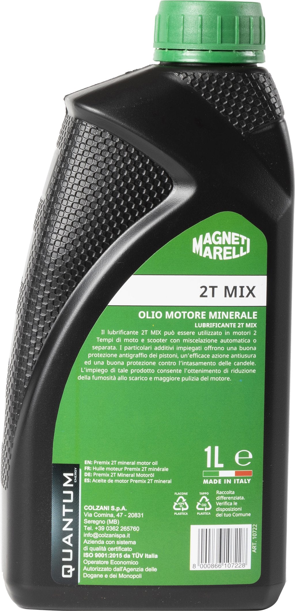QUANTUM ENERGY Olio Lubrificante Marelli 2T Mix Minerale 1Lt Motore 2 Tempi