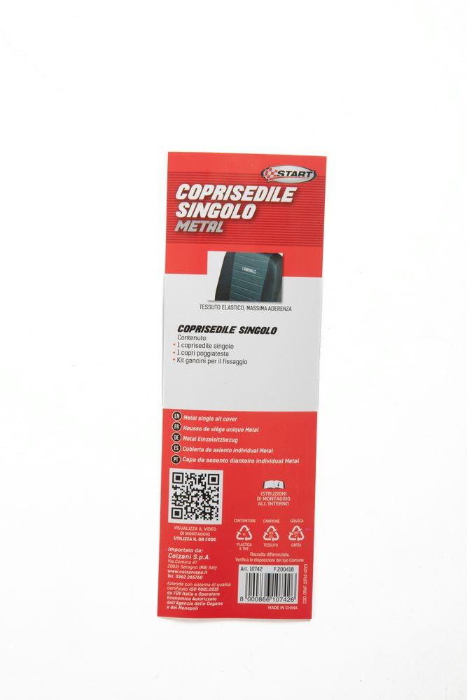 Coprisedile Metal singolo anteriore auto nero poliestere ptotezione sedile