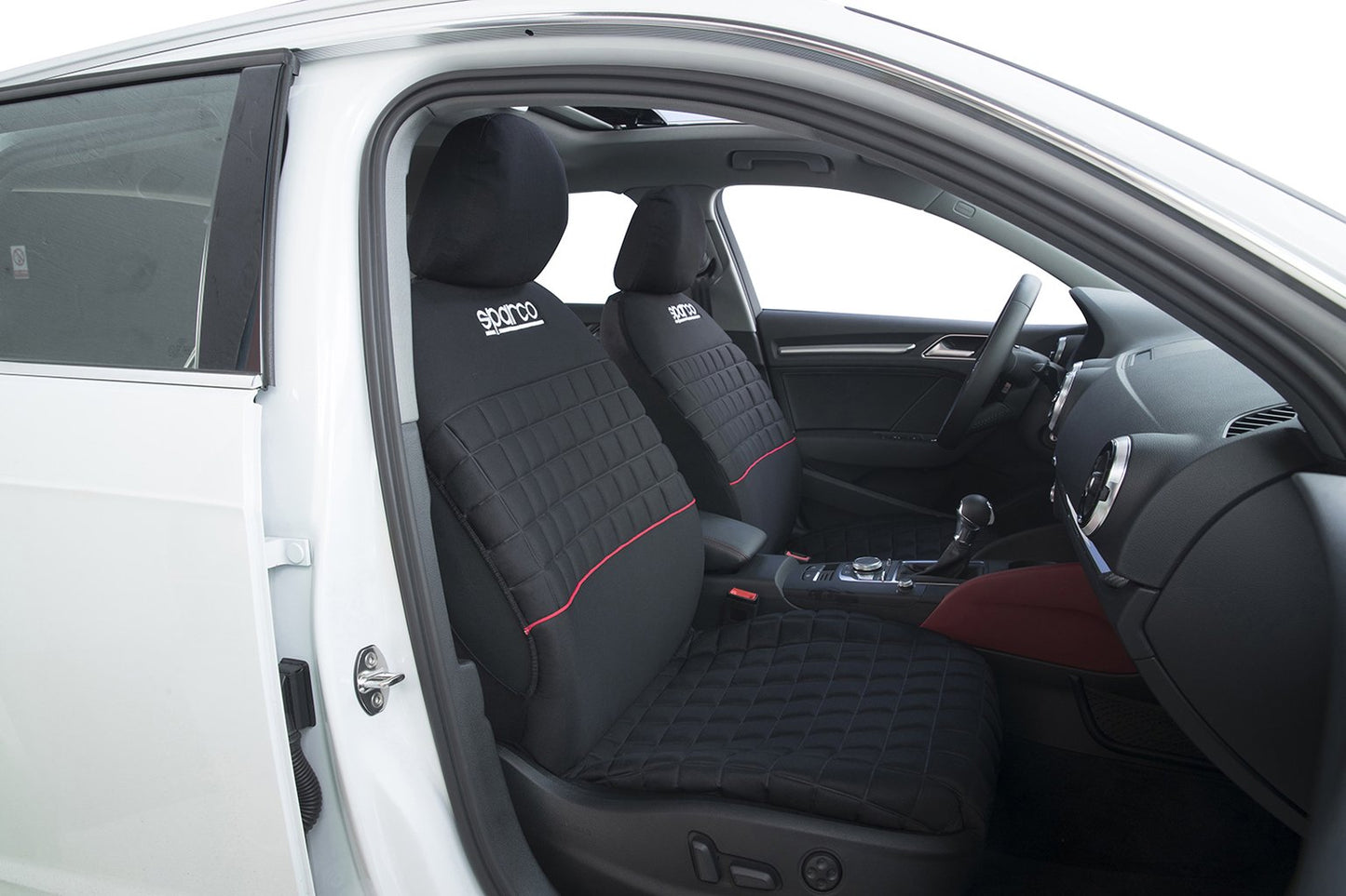 SPARCO Set universale SPC1042 coprisedili auto completo nero rosso Originale