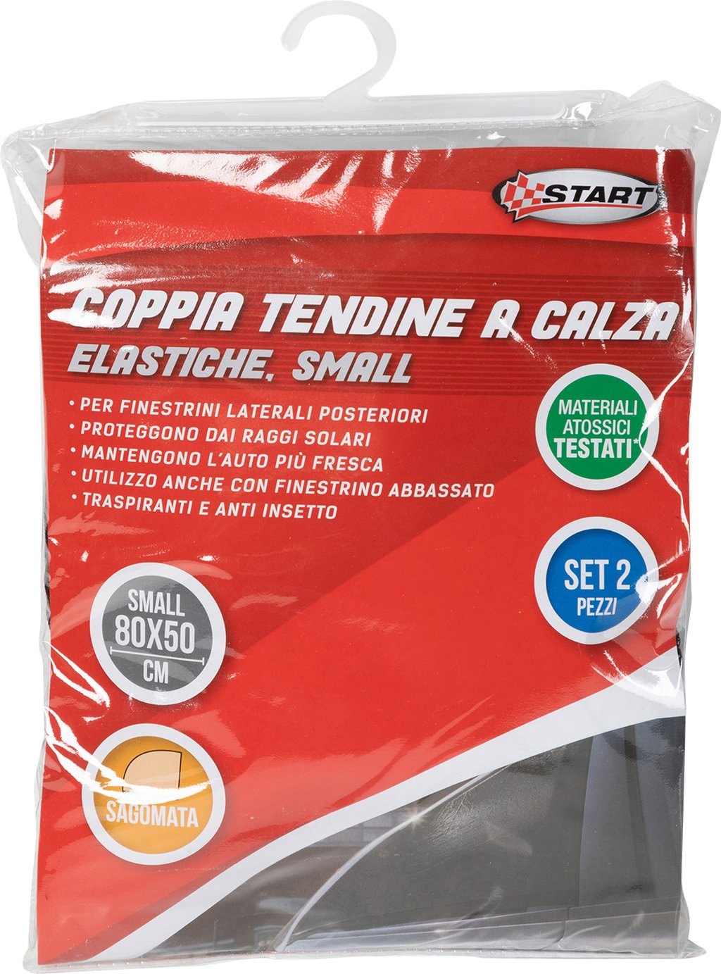 START Tataway Coppia tendine laterali posteriori auto a calza Small 80x50cm