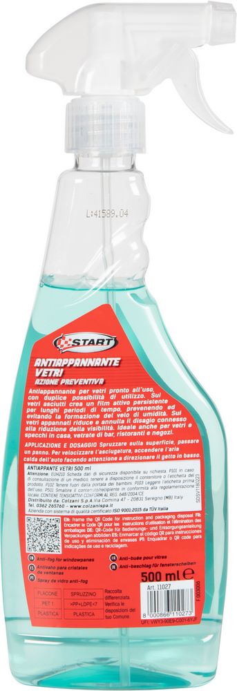 START Spary Trigger antiappannante per vetri 500 ml azione preventiva Originale