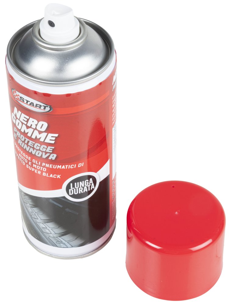 START Spray Nero per Gomme 400 ml Effetto Lucido e Protezione Professionale
