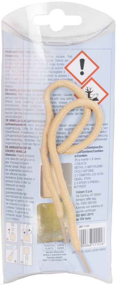 Boccetta deodorante per auto Sensory - profumazione vaniglia