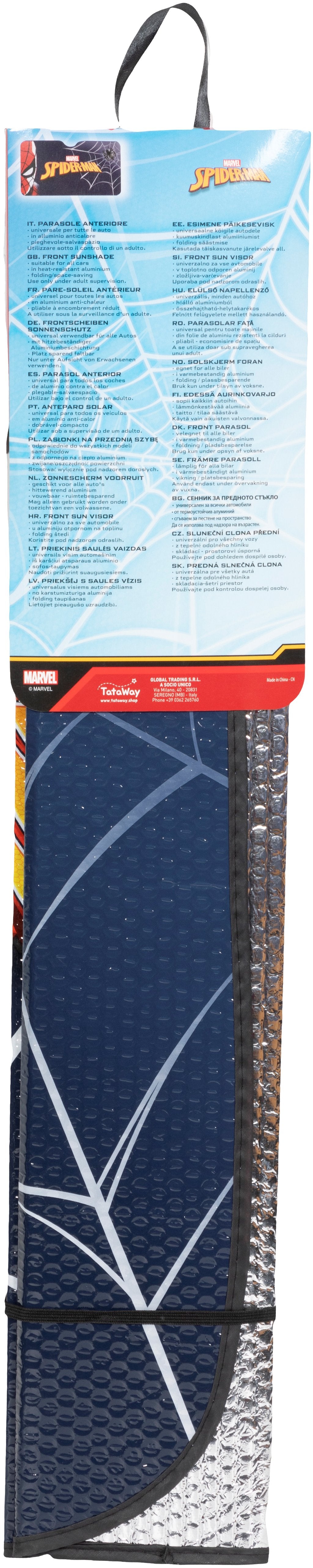 TATAWAY Marvel Parasole anteriore auto Spiderman 130x70 cm Protezione solare