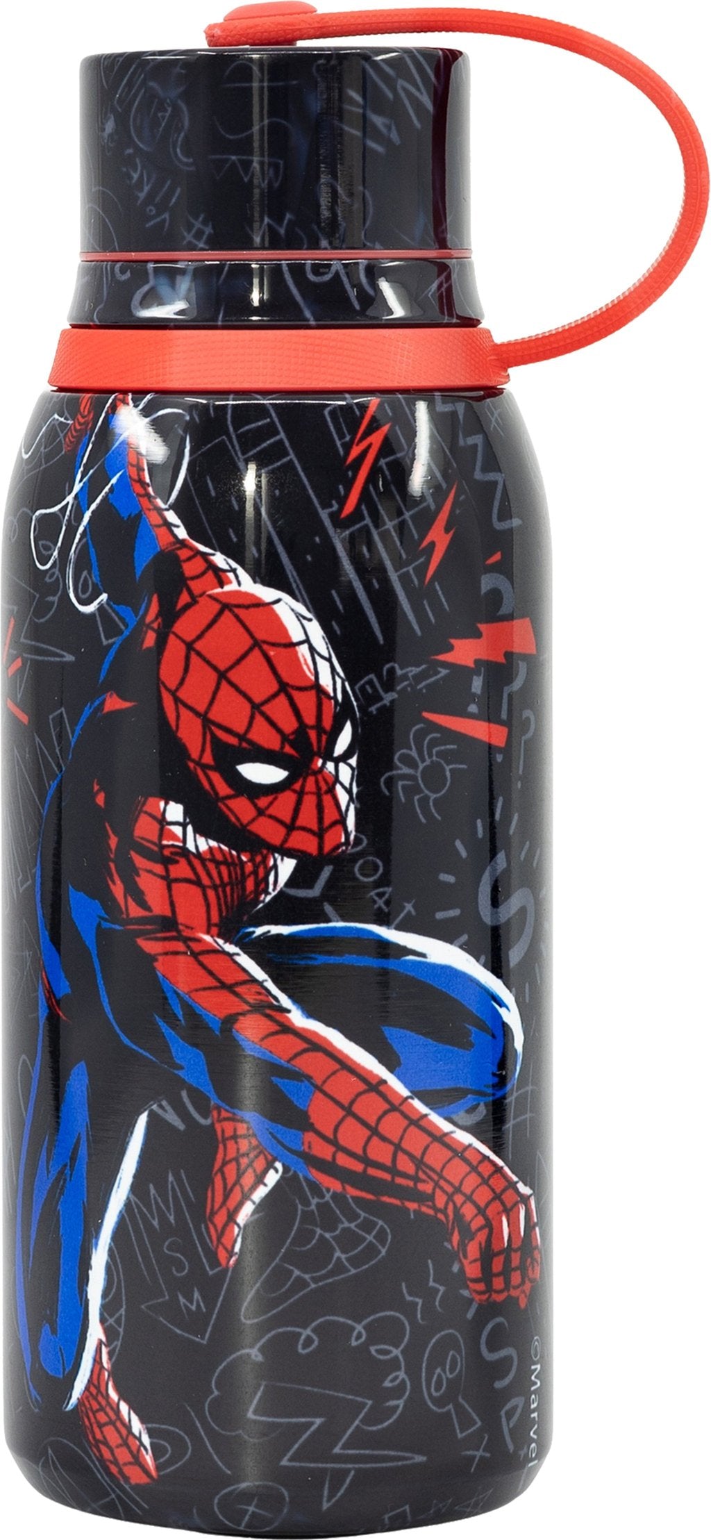 TATAWAY Marvel Borraccia nera per in acciaio inossidabile isolante 330 ml
