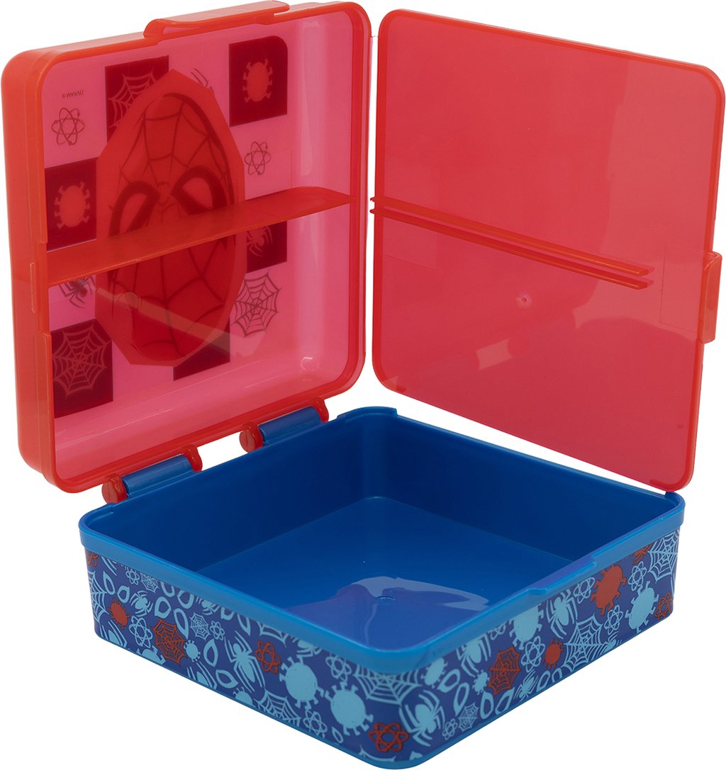 Tataway Sandwich Box Spiderman Portamerenda con Scomparti