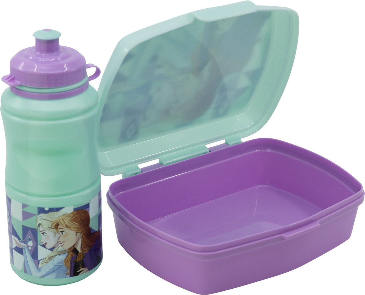 TATAWAY Disney Set borraccia da 380 ml e Sandwich Box azzurra per bambini