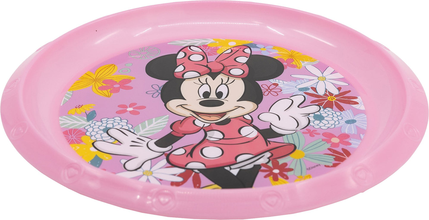 TATAWAY Disney Piatto piano rosa per bambine in plastica Minnie resistente