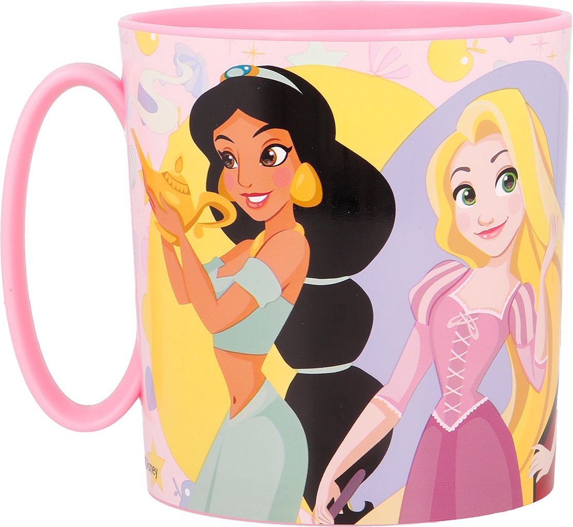 TATAWAY Disney Tazza rosa per bambine in plastica Principesse Jasmine Rapunzel