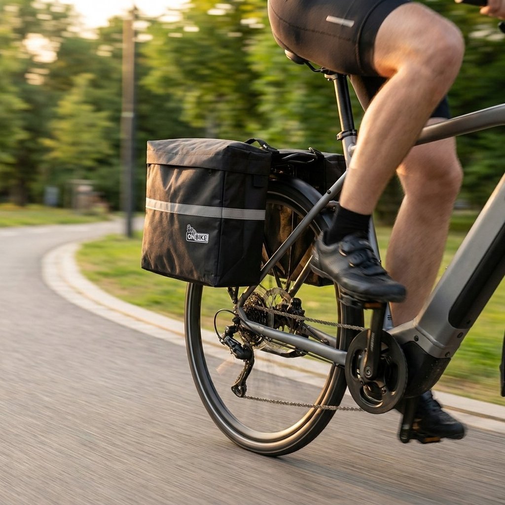 ON BIKE Doppia Borsa Per Portapacchi Posteriore 23 Litri Borsa Doppia Bici
