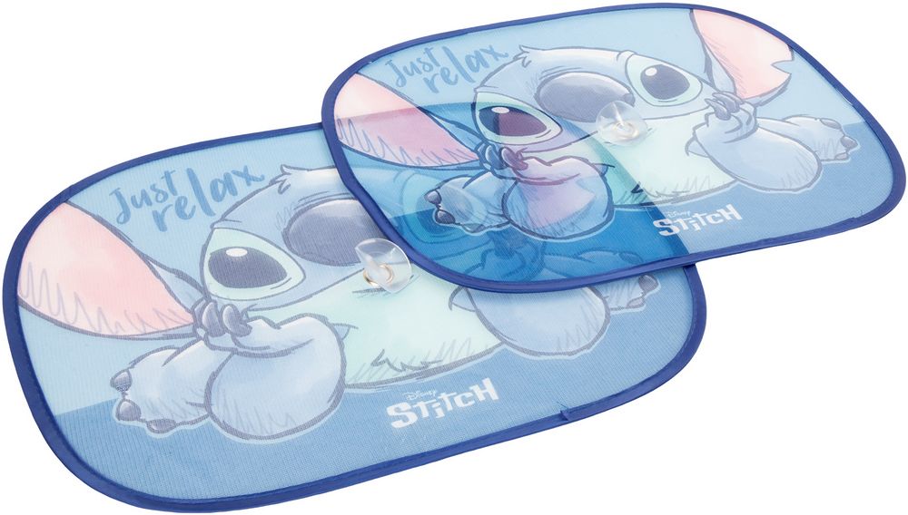 TATAWAY Coppia tendine laterali parasole auto Disney Lilo Stitch 44x35 cm