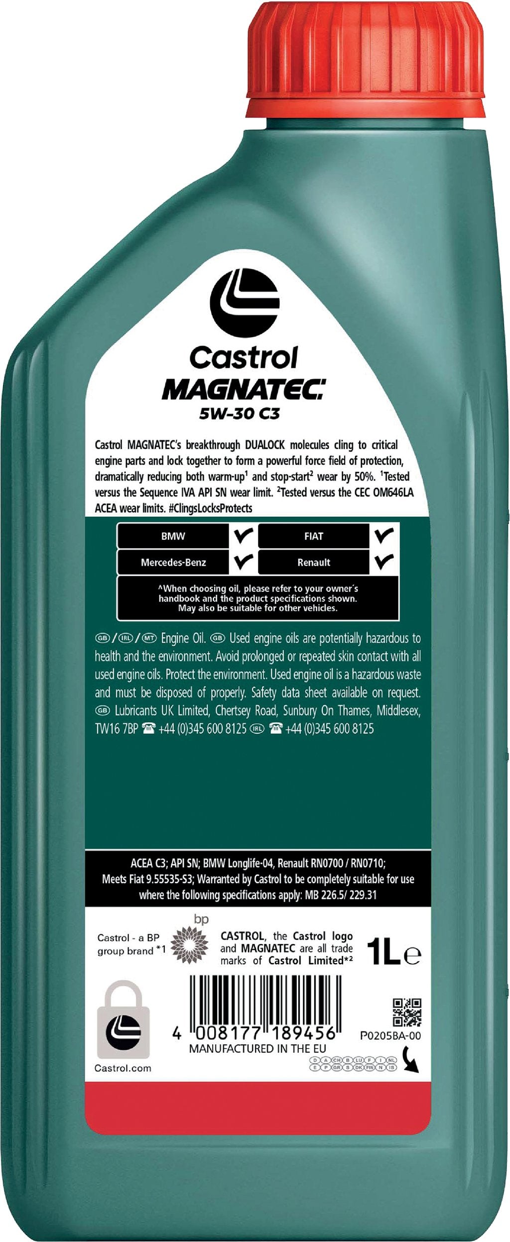 CASTROL Olio Magnatec Stop&Start 5W-30 C3 1L Lubrificante Motore Avanzato