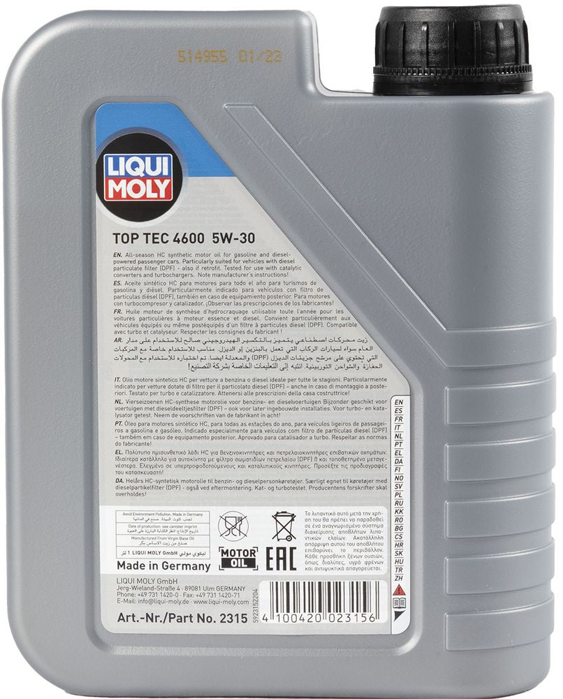 Olio motore Top Tec 4600 5W-30 1L