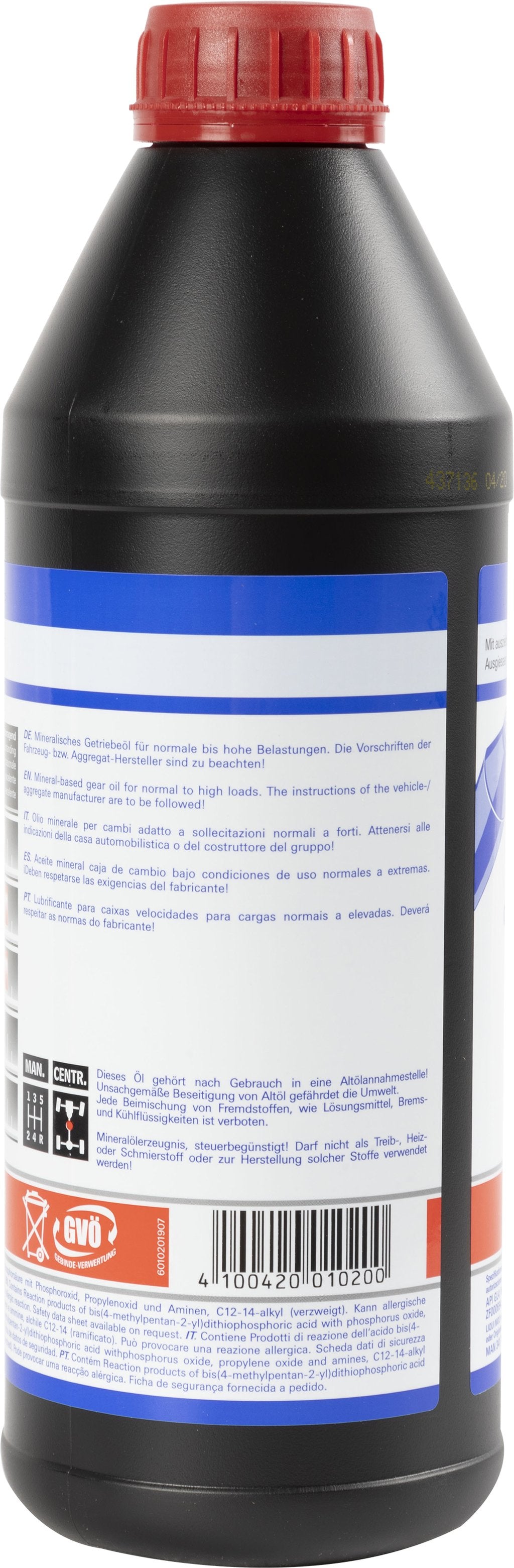 LIQUI MOLY Olio Lubrificante per cambi GL4 SAE 80W 1L Accessorio Originale Auto