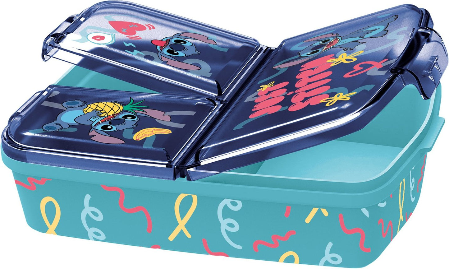 STOR Sandwich Box Stitch Con Scomparti Square Disney Per Bambini Originale