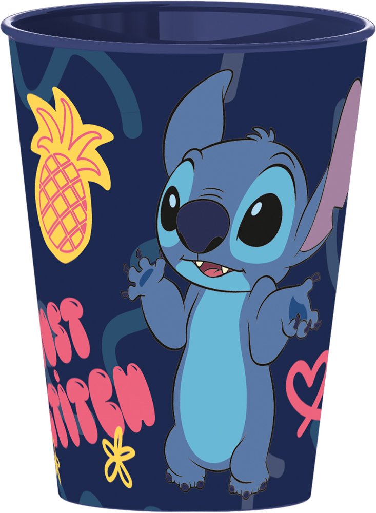 Bicchiere in plastica per bambini con grafica Disney Stitch da 260 ml