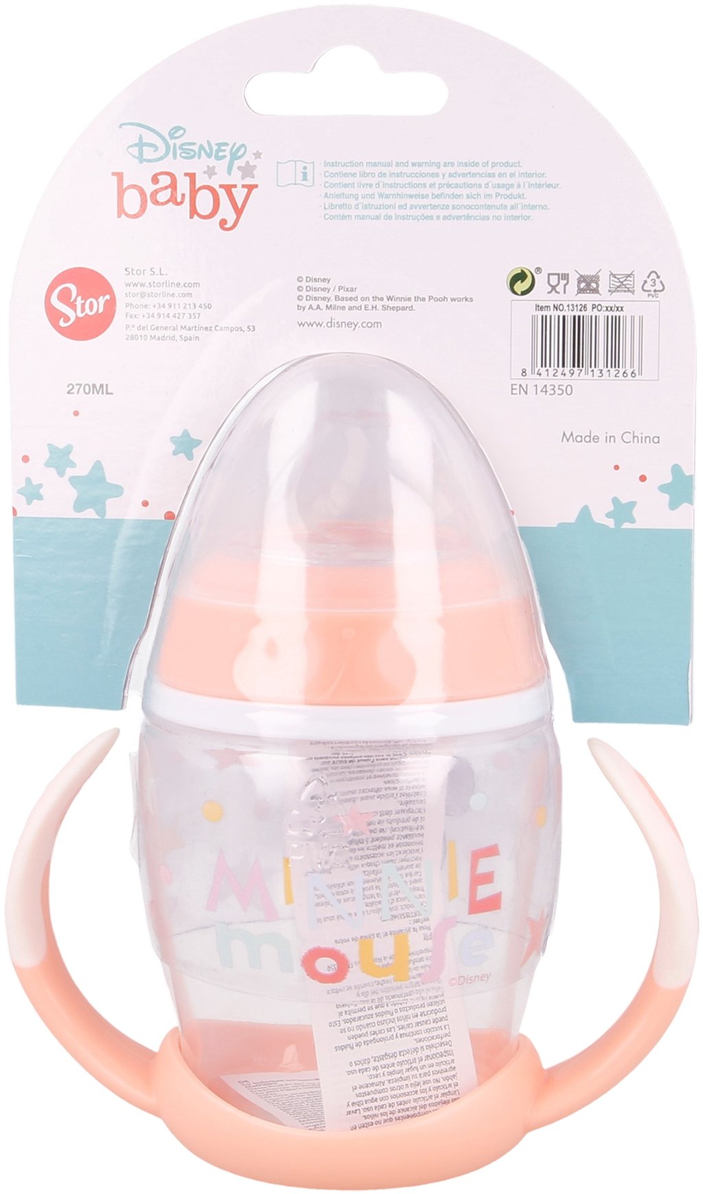 STOR Tazza da Viaggio Originale Fancy Disney Minnie in plastica da 270 ML