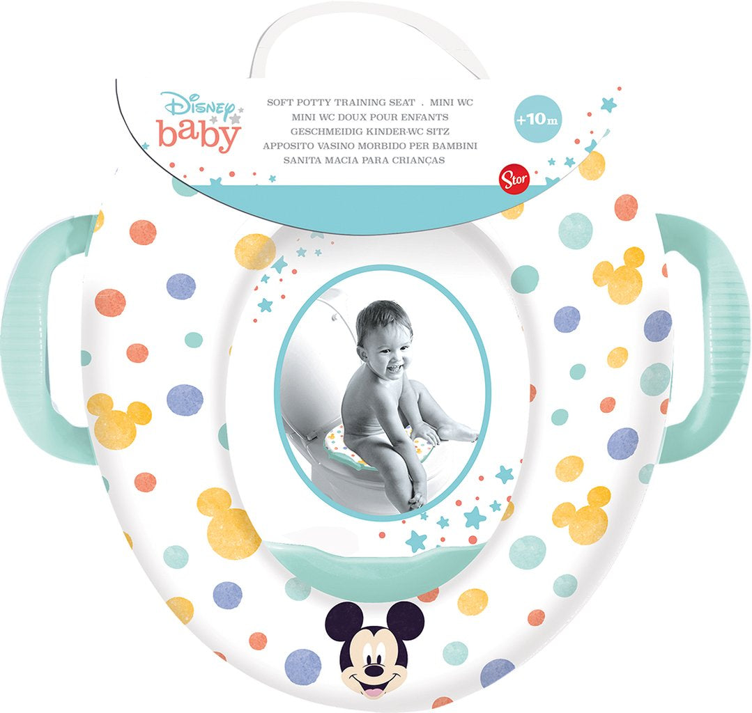 STOR Riduttore Wc Bambini Disney Mickey Mouse, in plastica senza BPA, con due