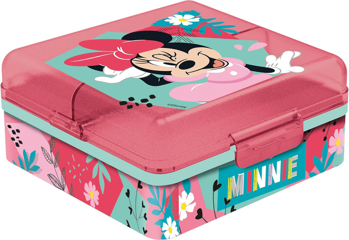 Tataway Sandwich Box Square Minnie Portapranzo Con Scomparti