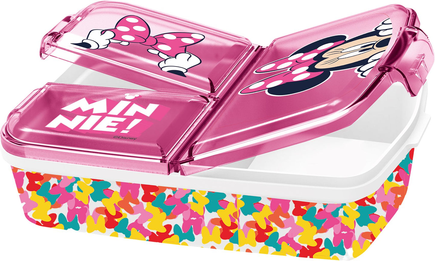 STOR Sandwich box plastica bimbi Disney Minnie senza BPA con 3 scomparti