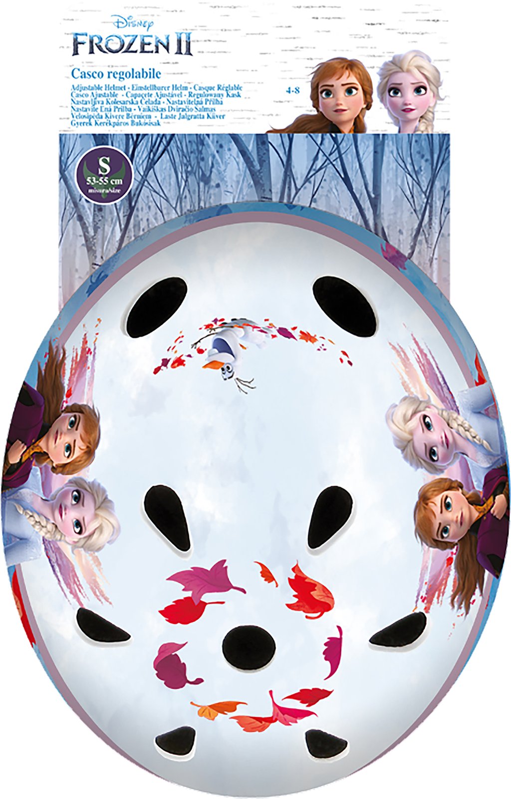 Casco Nut Disney Frozen da bicicletta per bambina. Misura 53-55 cm (4-8 anni)