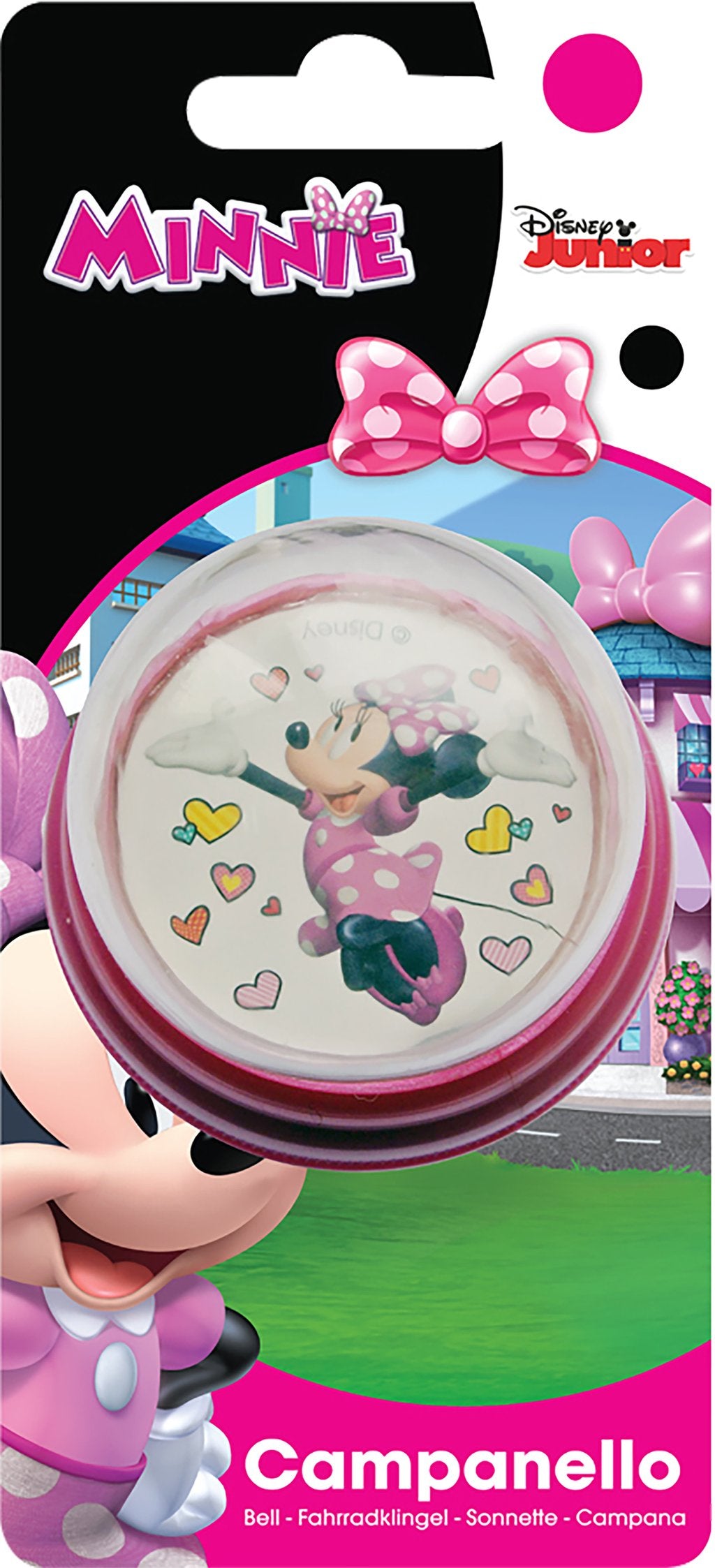 TATAWAY Campanello Disney Minnie Mouse ad aria in plastica con calotta