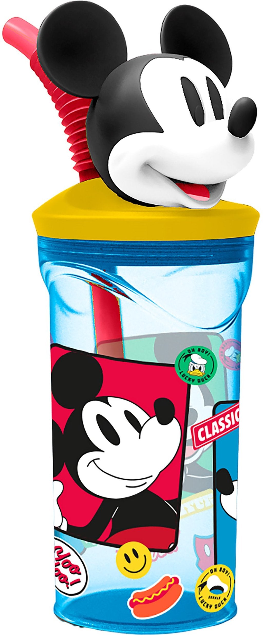 STOR Bicchiere Plastica Bamibini Disney Mickey Mouse 3D, senza BPA da 360 ml