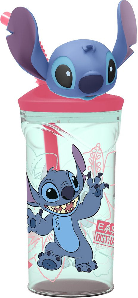 Bicchiere 3D Originale Disney Stitch in plastica per bambini da 360 ML.