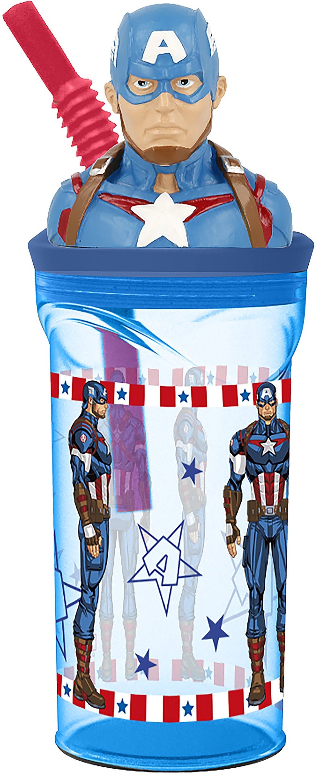 STOR Bicchiere Originale Marvel Captain America da 360 ML per bambini Scuola