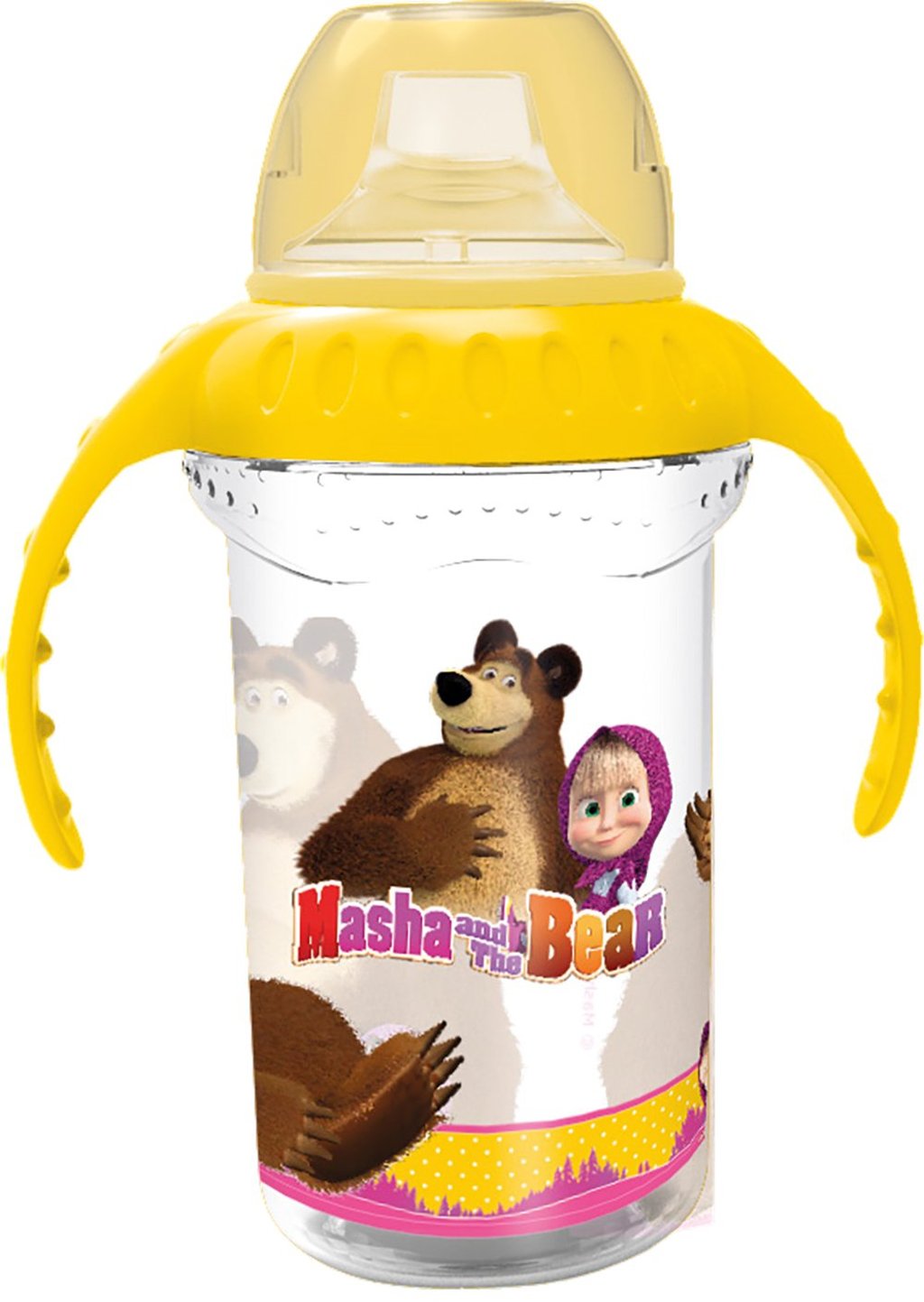 STOR Bicchiere plastica da Viaggio Bambini Masha Orso 330 ml senza BPA