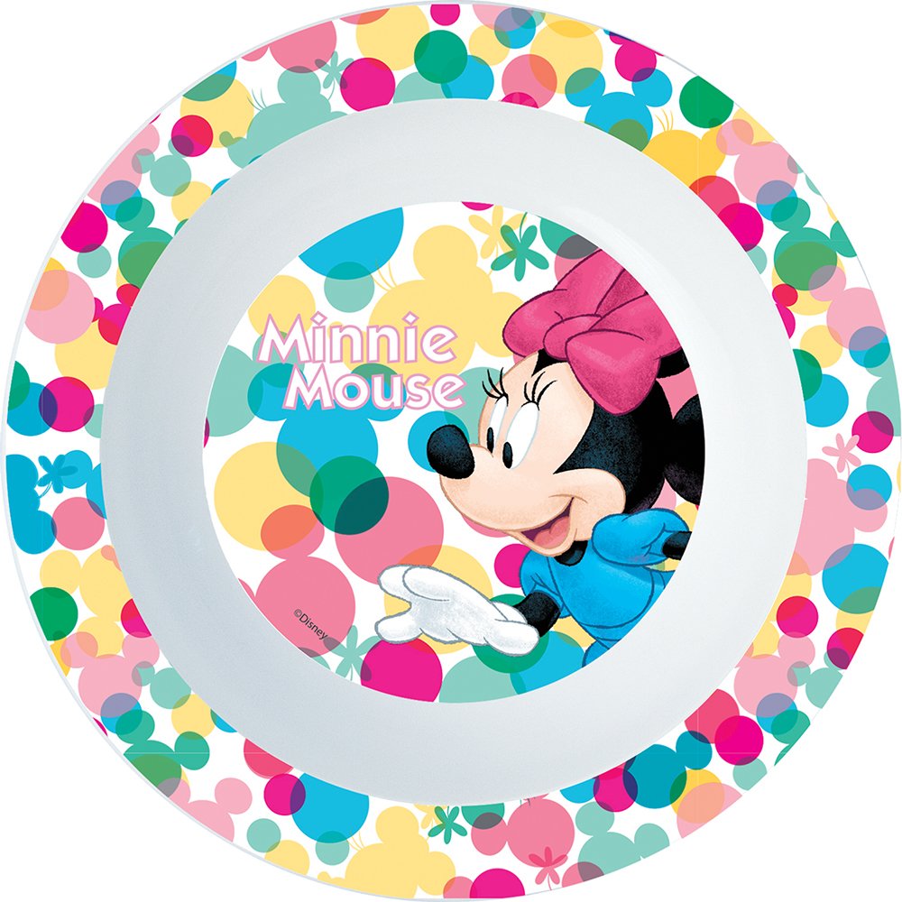 Ciotola Disney Minnie in plastica alimentare per bambini piccoli.