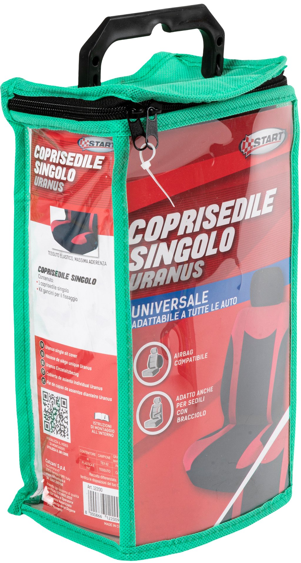 START Coprisedile singolo anteriore Uranus Nero/Rosso Accessorio Originale
