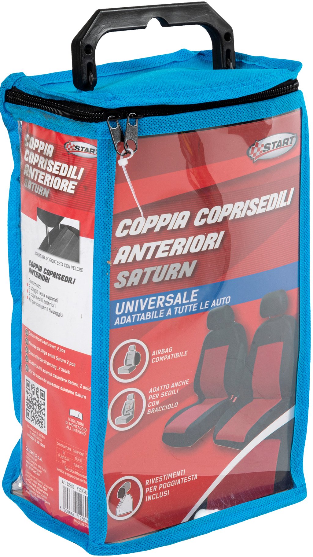 START Coppia coprisedili anteriori Saturn colore Nero / Rosso