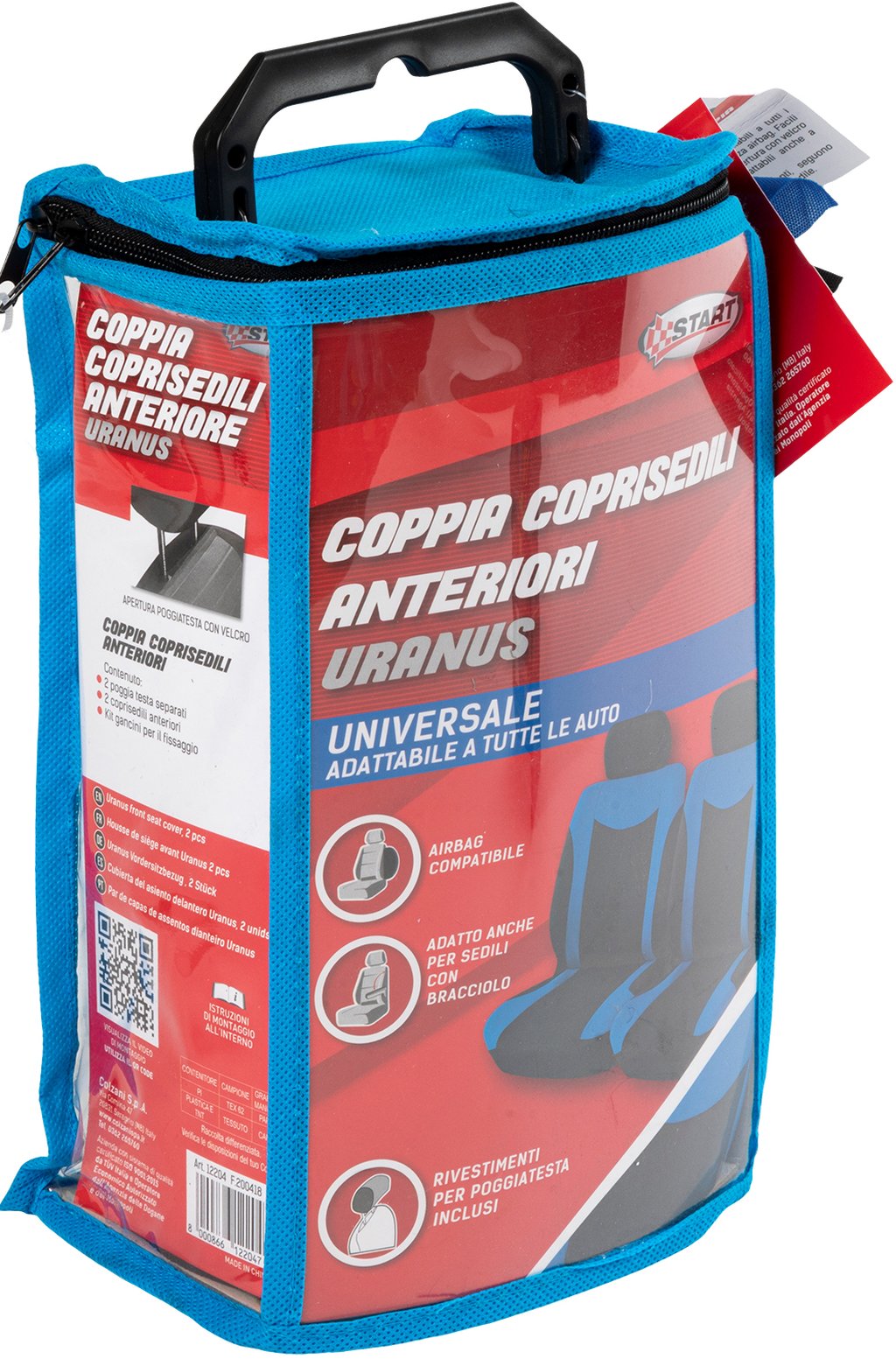 START Coppia coprisedili anteriori Uranus colore Nero / Blu