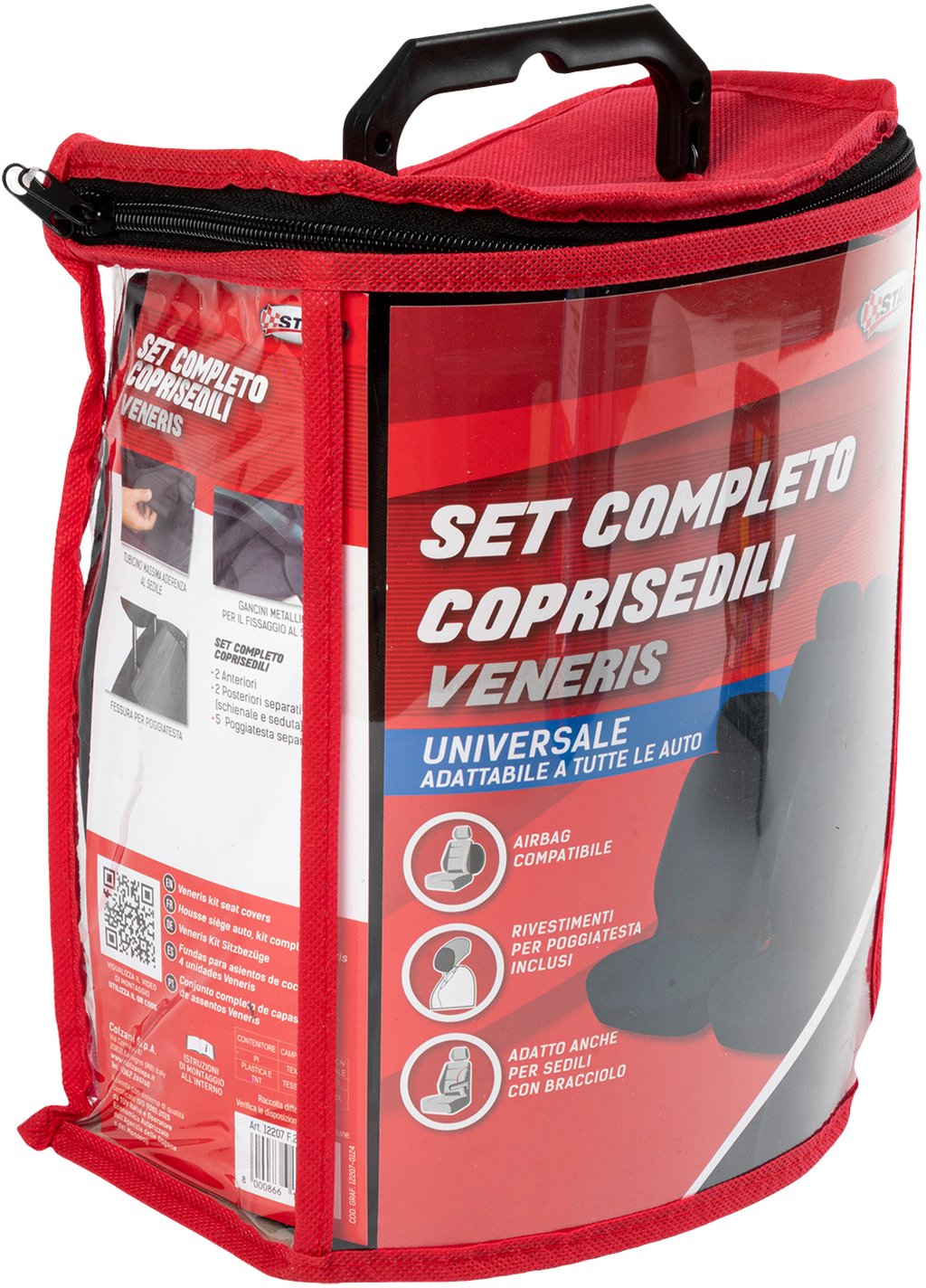 START Set completo coprisedili Veneris Nero per auto universale tutte Qualita