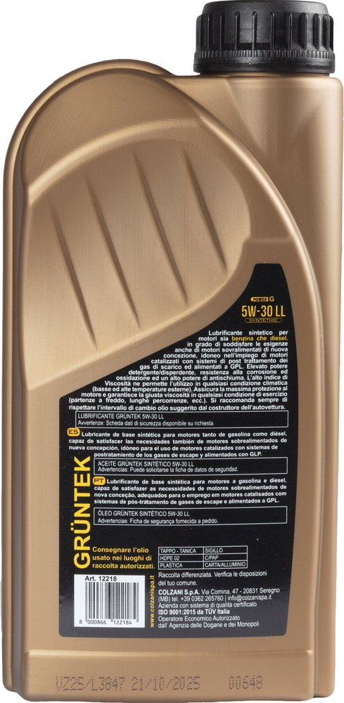 OLIO GRUNTEK 5W30 LL C3 1LT